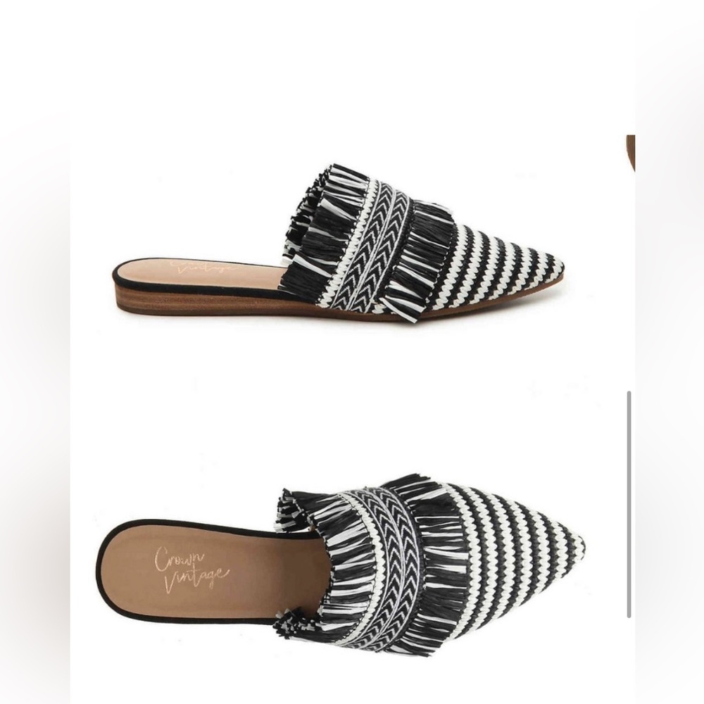 Crown Vintage Darling Mule, Black & White
